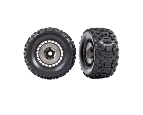 Ruedas Traxxas Sledge 3,8' en cromo satinado (2pcs) TRX9572X