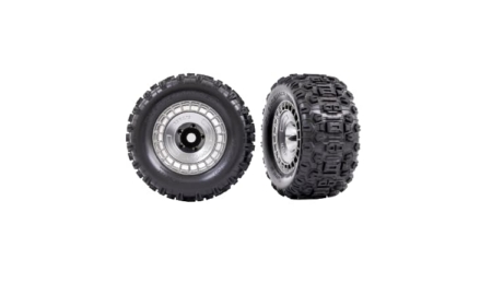 Ruedas Traxxas Sledge 3,8' en cromo satinado (2pcs) TRX9572X