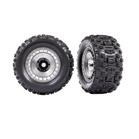Ruedas Traxxas Sledge 3,8' en cromo satinado (2pcs) TRX9572X