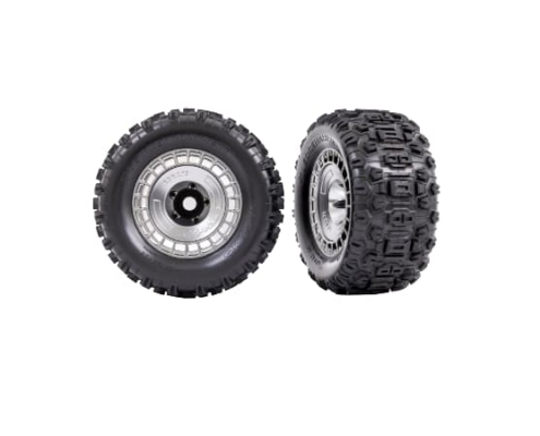 Ruedas Traxxas Sledge 3,8' en cromo satinado (2pcs) TRX9572X