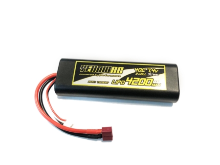Batería rígida redonda YellowRC LiPo 40C 4200 mAh 7,4, deans, YEL2642T