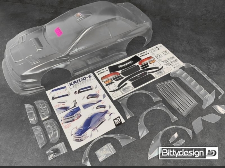 Bittydesign KANJO-N 1/7 cuerpo transparente para ARRMA Infraction/Limitless, precortado, 1,5 mm