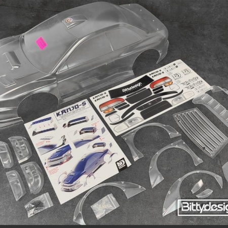 Bittydesign KANJO-N 1/7 cuerpo transparente para ARRMA Infraction/Limitless, precortado, 1,5 mm