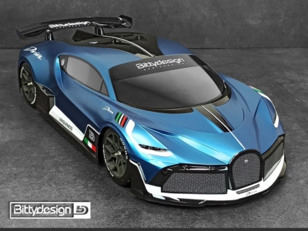 Bittydesign Divina 1/8 cuerpo transparente para Arrma Vendetta/Infraction Mega, 1 mm de grosor