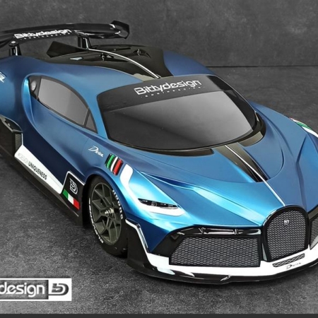 Bittydesign Divina 1/8 cuerpo transparente para Arrma Vendetta/Infraction Mega, 1 mm de grosor