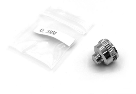 Opción de tapa de boquilla Bittydesign de 0,3 mm para aerógrafo de alimentación por gravedad de doble acción Caravaggio