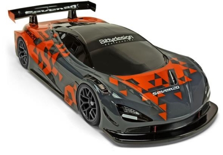 Bittydesign Seven20 1/10 GT carrocería transparente 190 mm