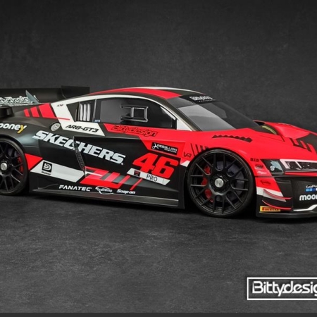 Bittydesign AR8-GT3 1/7 cuerpo transparente para ARRMA Infraction/Limitless, 1,5 mm