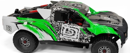 Bittydesign FALCON-X 1/7 Carrocería prepintada para ARRMA Mojave 6S BLX, precortada, 1,5 mm - VERDE