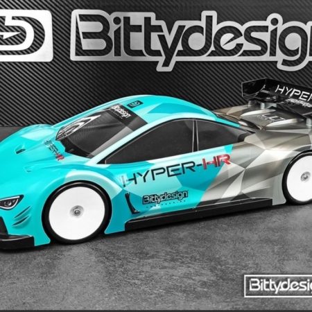 Bittydesign HYPER-HR cuerpo transparente 1/10 TC 190 mm, ULT (Ultra Lite)
