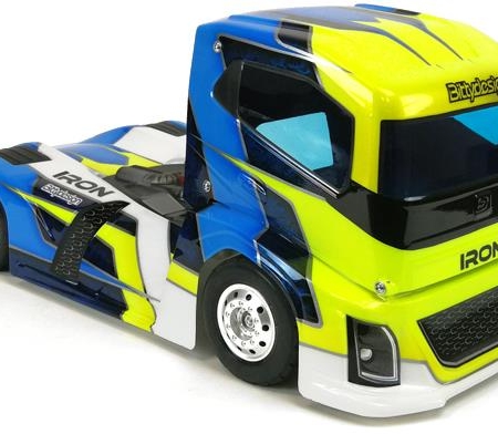 Camión Bittydesign IRON de carrocería transparente a escala 1/10 de 190 mm