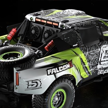 Carrocería prepintada Bittydesign FALCON-X 1/7 para TRAXXAS UDR, precortada, 1,5 mm - VERDE