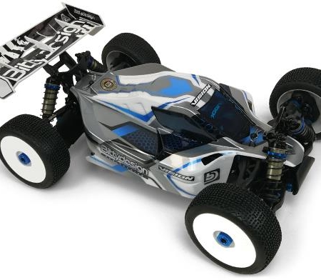 Carrocería de buggy transparente a escala 1/8 Bittydesign Vision Team Associated RC8B3.1 Precortada Eléctrica