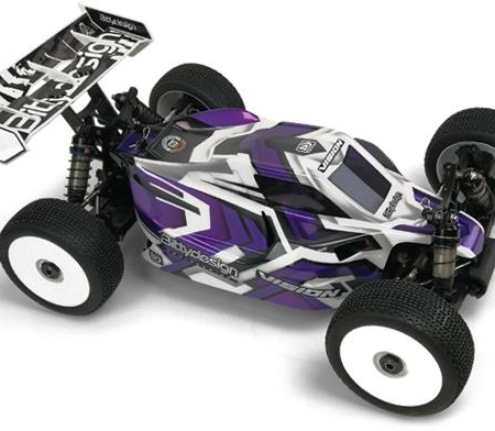 Carrocería de buggy Bittydesign Vision transparente a escala 1/8 Hot Bodies E819 Precortada Eléctrica