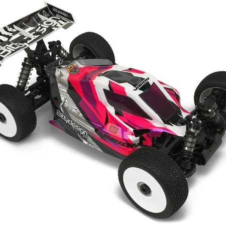 Carrocería de buggy Bittydesign Vision transparente a escala 1/8 Xray XB8E 2020 precortada eléctrica