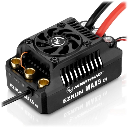 Hobbywing Ezrun MAX5 HV G2 ESC sin sensores, 250 A, 6-12 s LiPo, BEC 8 A