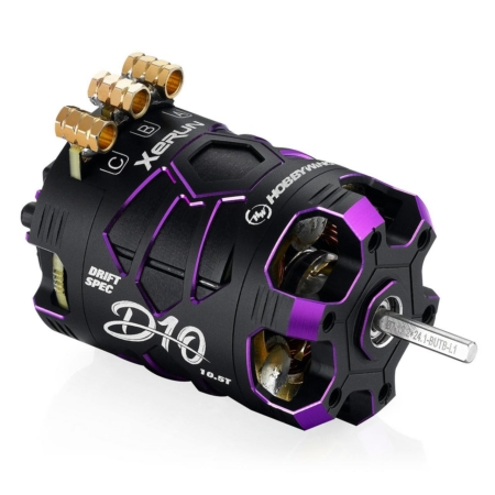 Motor de deriva sin escobillas Hobbywing Xerun D10 de 10,5 T, color morado