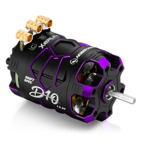 Motor de deriva sin escobillas Hobbywing Xerun D10 de 13,5 T, color morado