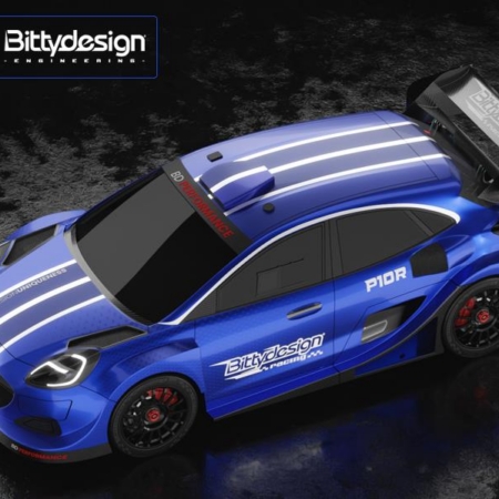 Bittydesign P10R carrocería transparente 1/10 Rally 190 mm, duro 1 mm