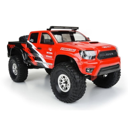 Conjunto de carrocería transparente Toyota Tacoma TRD Pro 2015 con accesorios moldeados a escala para Crawlers de 12.3" (313 mm) de distancia entre ejes (PRO356800)