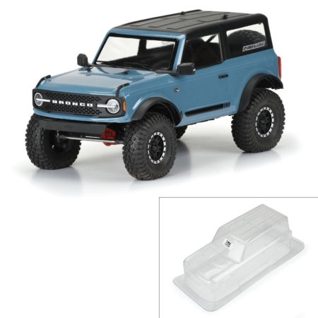 Conjunto de carrocería transparente para Ford Bronco 2021 con accesorios moldeados a escala para vehículos todoterreno con una distancia entre ejes de 290 mm (11,4") (PRO356900)