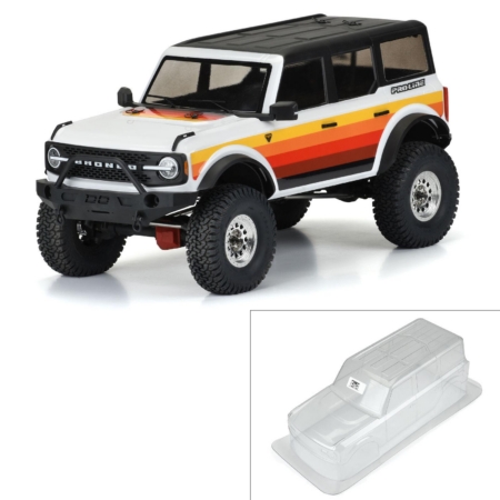 Conjunto de carrocería transparente para Ford Bronco 2021 con accesorios moldeados a escala para vehículos todoterreno con una distancia entre ejes de 313 mm (12,3") (PRO357000)