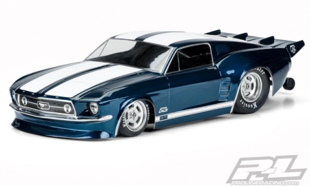 Ford Mustang 1967 con carrocería transparente para Losi 22S, Slash 2WD y AE DR10 (PRO357300)