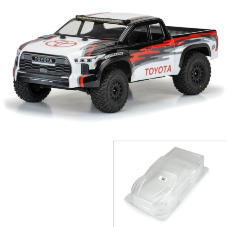 Toyota Tundra TRD PRO 2023, carrocería transparente, escala 1/10