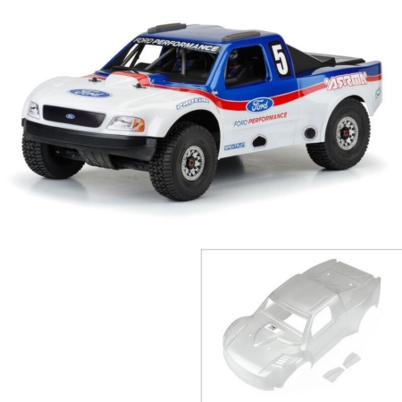 Carrocería transparente precortada Proline para camioneta Ford F-150 Trophy Truck de 1997 para ARRMA Mojave 6S