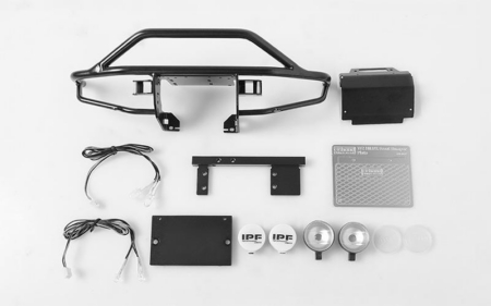 Parachoques delantero metálico Rough Stuff RC4WD para Trail Finder 2 (luces redondas Hella e IPF) (VVV-C0209)