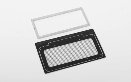 Parrilla delantera estilo Kahn RC4WD para carrocerías D90/D110 (negra) (VVV-C0316)