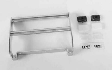 Rejilla delantera con luces para Traxxas TRX-4 '79 Bronco Ranger XLT (plateada) (VVV-C0503)