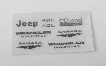 Conjunto de emblemas RC4WD para Gelande II RTR a escala 1/18 con carrocería Black Rock (VVV-C0576)