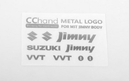 Emblemas metálicos RC4WD MST 1/10 CMX con carrocería Jimny J3 (plateados) (VVV-C0656)