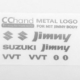 Emblemas metálicos RC4WD MST 1/10 CMX con carrocería Jimny J3 (plateados) (VVV-C0656)