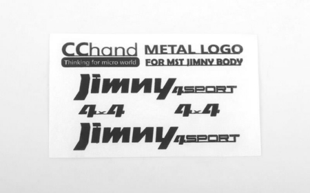 Emblemas metálicos RC4WD MST 1/10 CMX con carrocería Jimny J3 (negro) (VVV-C0657)