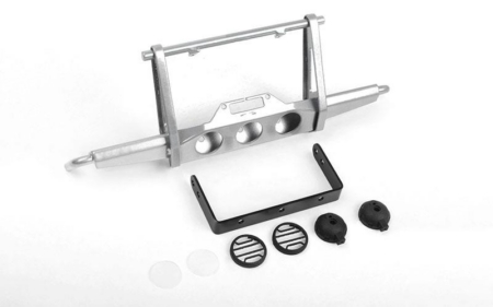 Parachoques delantero Shirya RC4WD con cabrestante y luces para carrocería Vanquish VS4-10 Origin (plateado) (VVV-C0957)