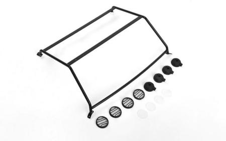 Jaula antivuelco exterior de acero RC4WD con luces para Vanquish VS4-10 Origin Halfcab (negra) (VVV-C0966)