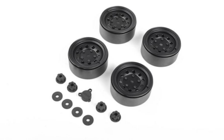 Llantas RC4WD Burato 2.2 Beadlock con tapacubos (negras) (VVV-C1019)