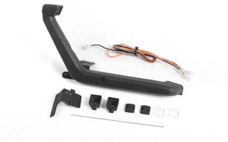 Snorkel RC4WD con reflectores, kit LED y antena para Jeep Axial SCX10 III (Gladiator/Wrangler) a escala 1/10 (VVV-C1074)