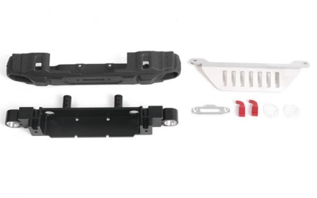 Parachoques delantero estrecho con cabrestante y protector de dirección para Jeep Axial SCX10 III (Gladiator/Wrangler) a escala 1/10 (VVV-C1102)