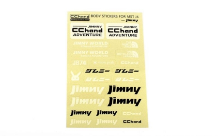 Hoja de calcomanías del logotipo RC4WD para kit todoterreno MST 4WD con carrocería J4 Jimny (VVV-C1206)