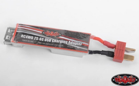 Adaptador de carga USB RC4WD 2S-6S con enchufe tipo T (Z-E0109)