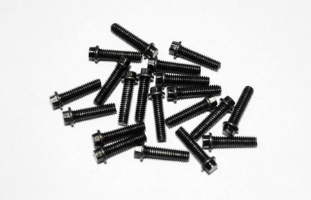 Pernos hexagonales para miniatura RC4WD (M2,5 x 10 mm) (negros) (Z-S0381)