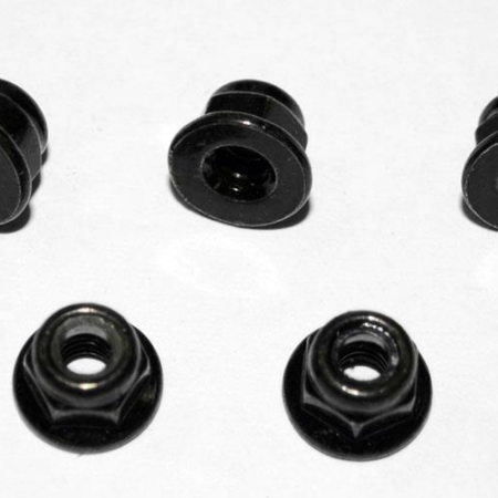 Tuerca de seguridad con brida RC4WD M4 (negra) (Z-S0620)