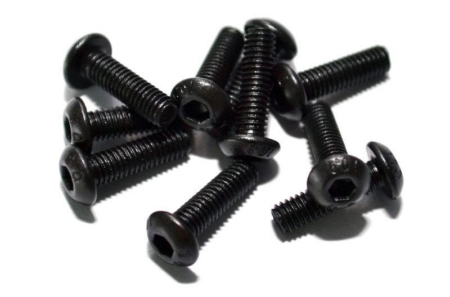 Tornillos de cabeza abombada de acero RC4WD M3 x 10 mm (10) (Z-S0653)