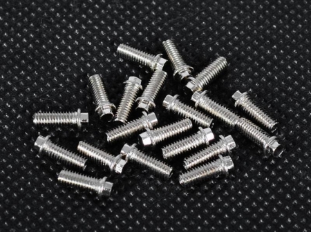 Pernos hexagonales para miniatura RC4WD (M3 x 8 mm) (plateados) (Z-S0695)