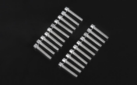 Pernos hexagonales en miniatura RC4WD (M2,5 x 12 mm) (plateados) (Z-S1598)