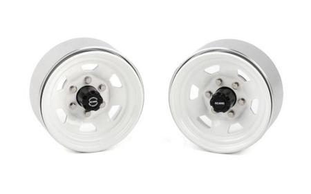 Llantas RC4WD de acero estampado, 1.7" con beadlock SR5 (blanco/negro) (Z-W0066)