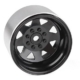 Llantas de acero estampadas con beadlock de 1.9" RC4WD para camioneta de 8 espárragos y plato profundo (negro) (Z-W0084)
